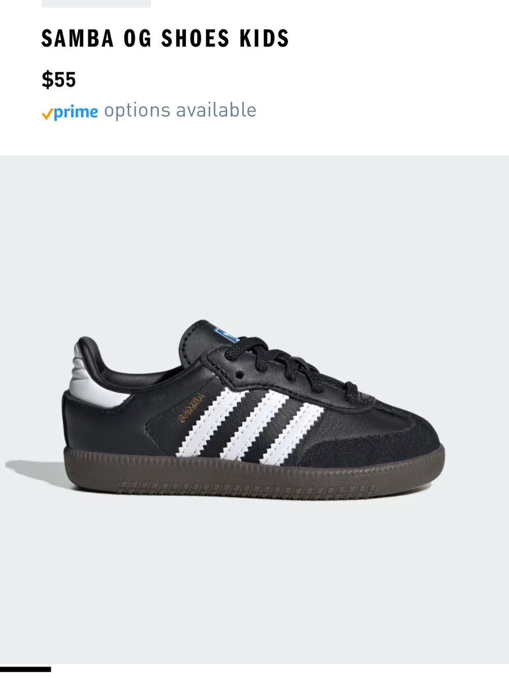 adidas Kids Black and White Low-Top Sneakers